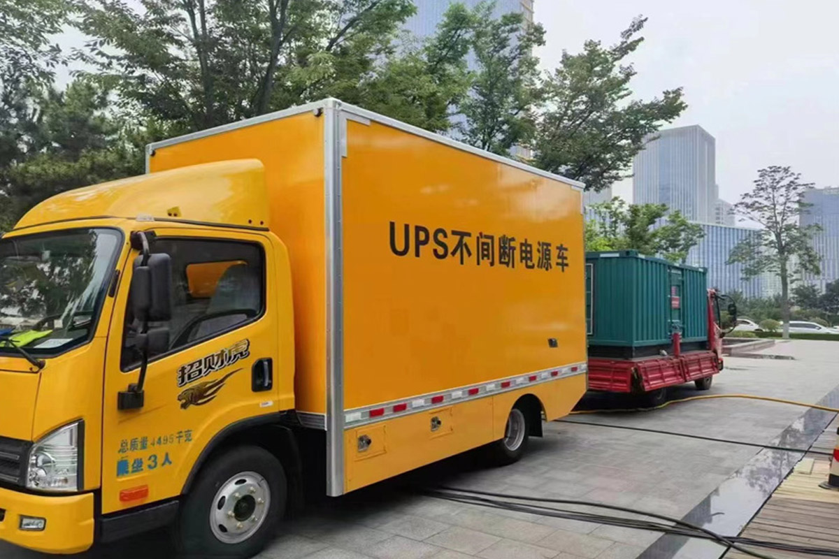 景洪发电机租赁施工现场