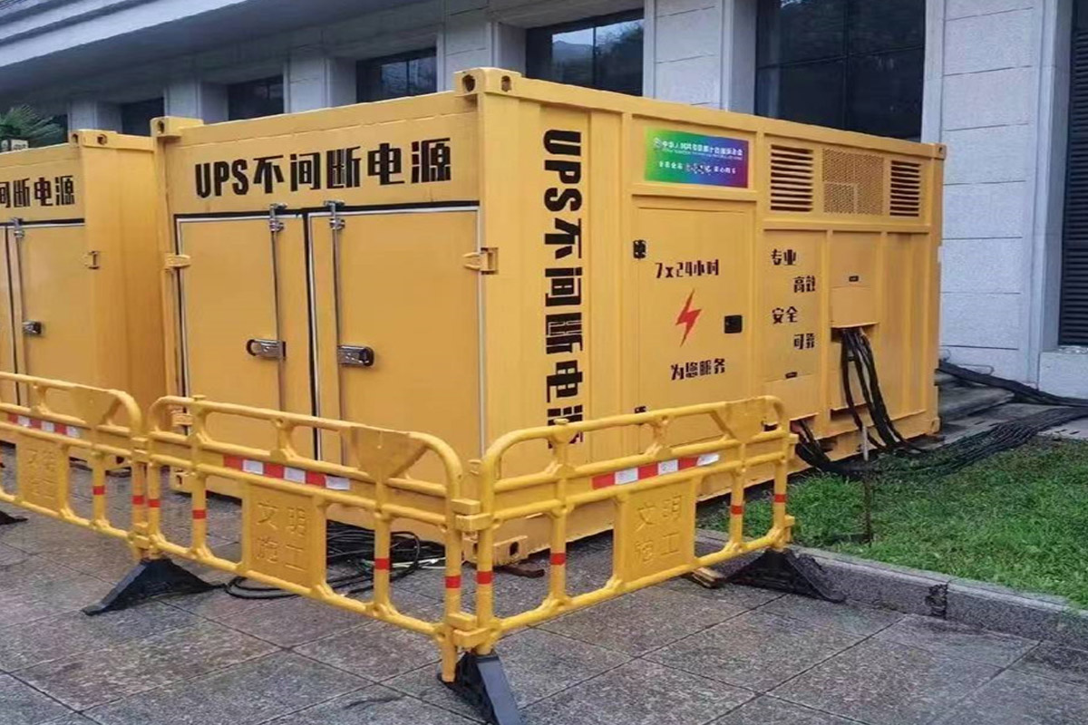 景洪发电机租赁施工现场
