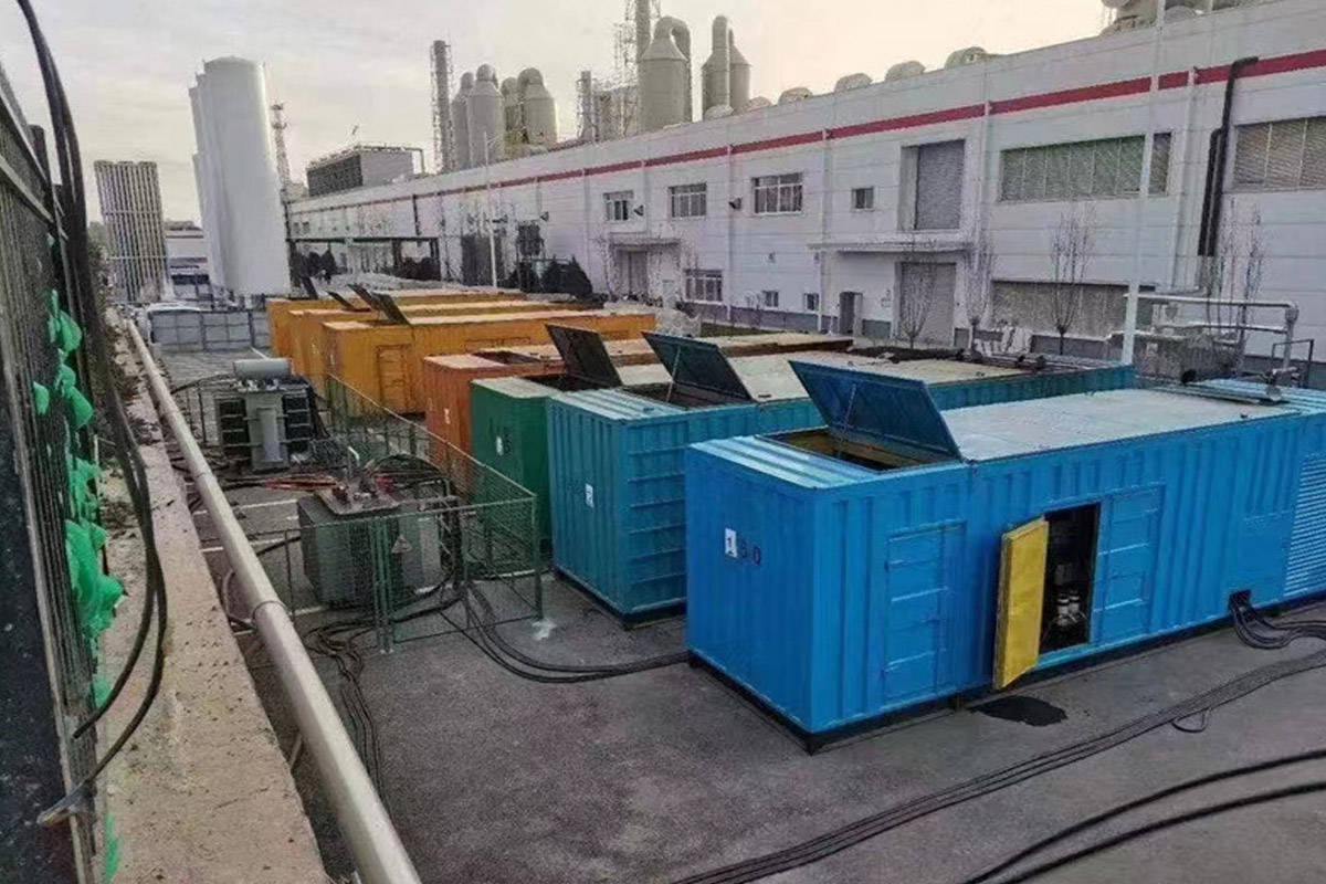 景洪发电机租赁施工现场